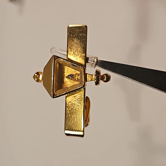 Vintage Silver & Gold Finish Gas Lamp Tie Clips - Picture 9 of 12